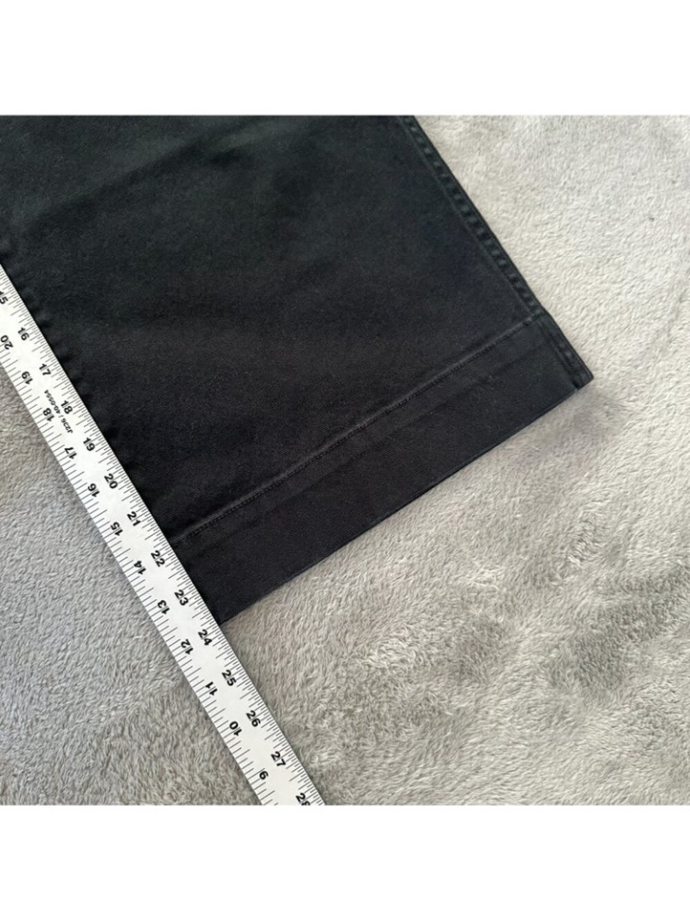 Madewell Emmett Patch Pocket Wide Leg Crop Jeans 28 Black High Rise - Picture 7 of 8